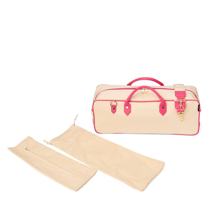 "Margo" Natural Mahjong Tote -  Punch