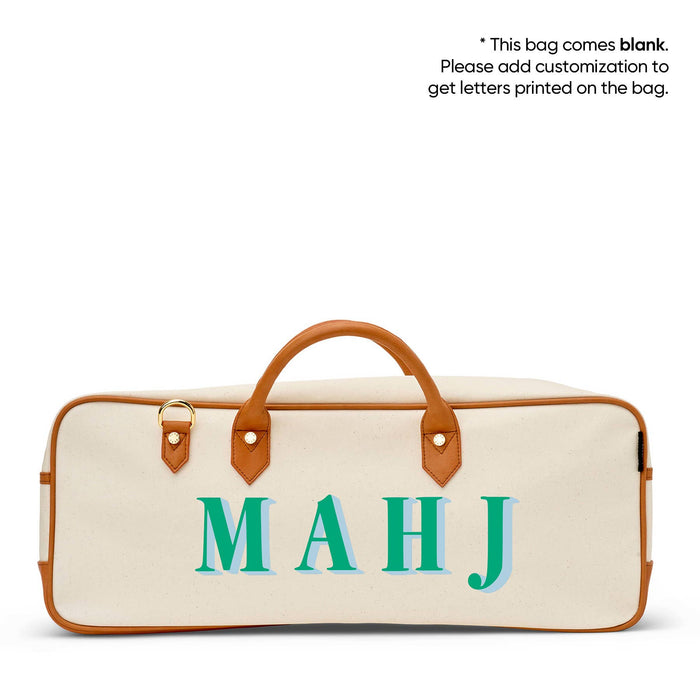 "Margo" Natural Mahjong Tote - Natural