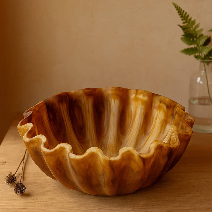Faux Tortoise Shell Salad Bowl