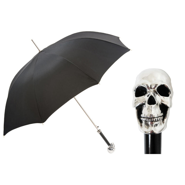 Black Silver Skull Umbrella