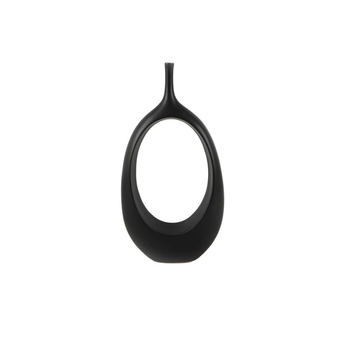 18.69" Tall Black Open Oval Decorative Accent