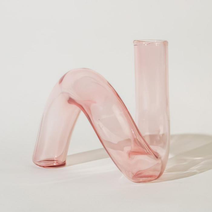 Nordic Twist Flower Vase: Pink