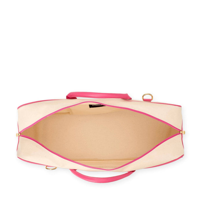 "Margo" Natural Mahjong Tote -  Punch