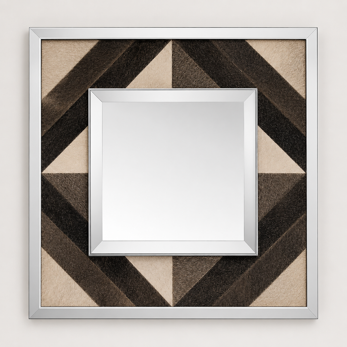 Hair on Hide Vintage Mirror