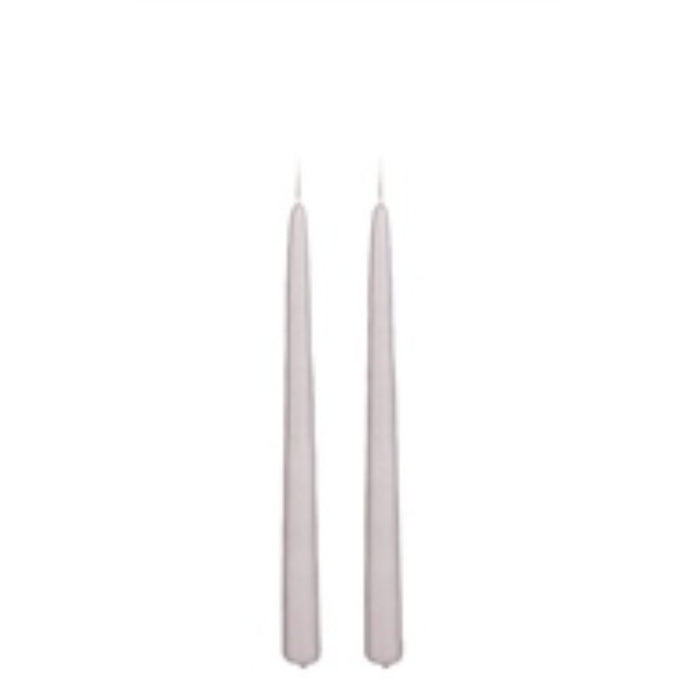 Set of 2 Grey Taper Candle