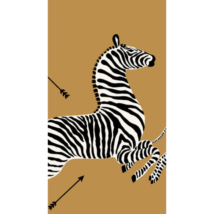 Zebras Gold Guest Towel