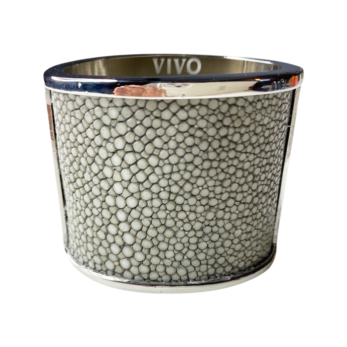 Cement 100% Natural Stingray Shagreen Napkin Ring