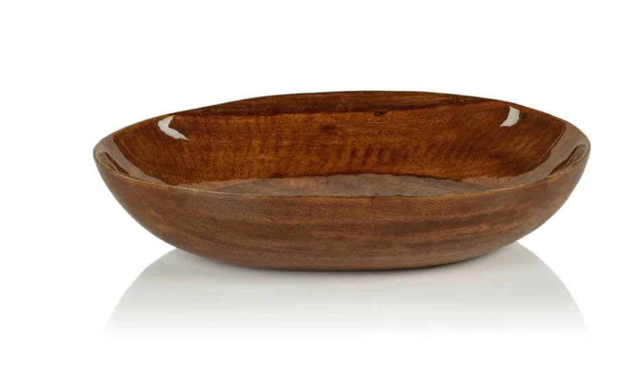 Gabonese Oval Mango Wood Bowl