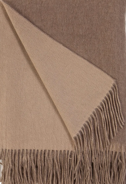 Double Face Mushroom & Bisque Classic Throw