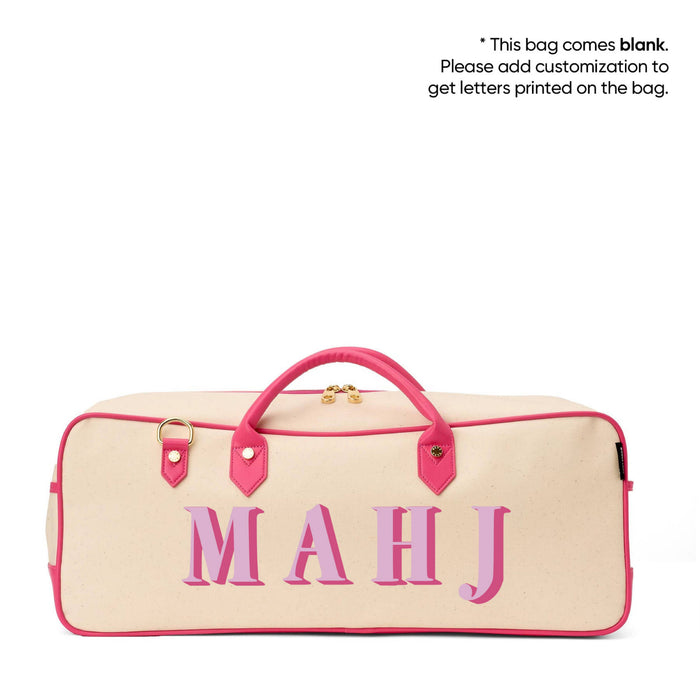 "Margo" Natural Mahjong Tote -  Punch