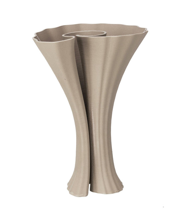 Light Gray 3D Printed Ceramic Vase