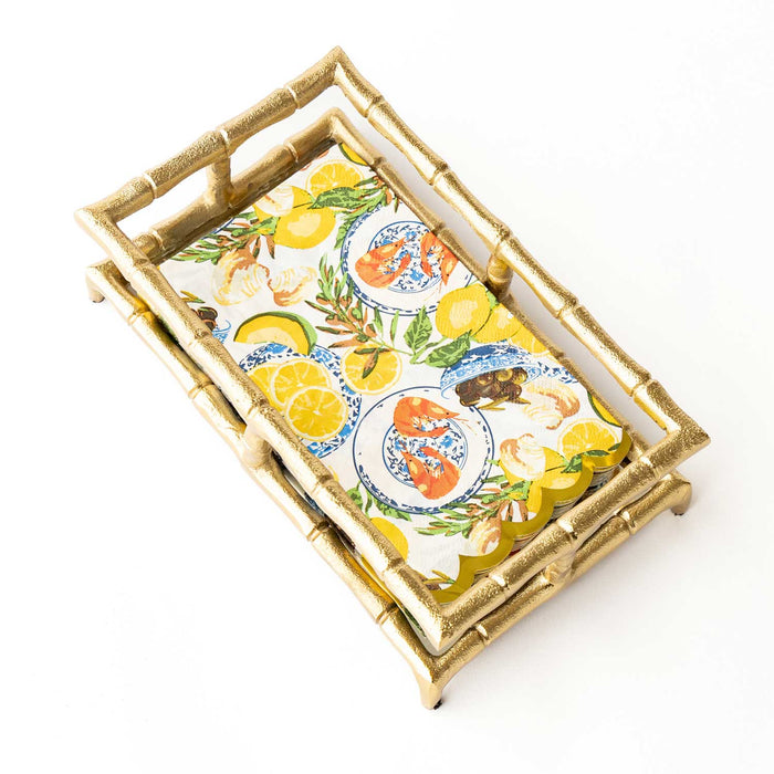 Lemon Santorini Paper Guest Towels