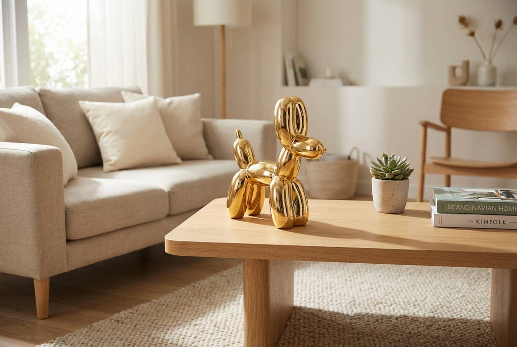 Metallic Gold Balloon Dog Sculpture