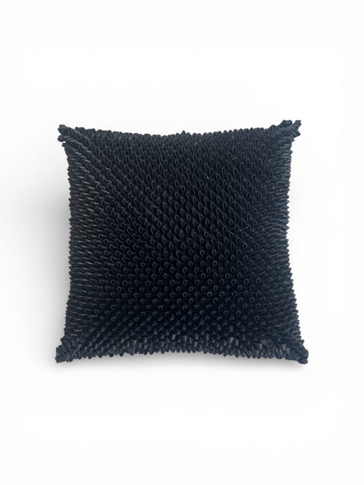 Coimbra Black Leather Pillow