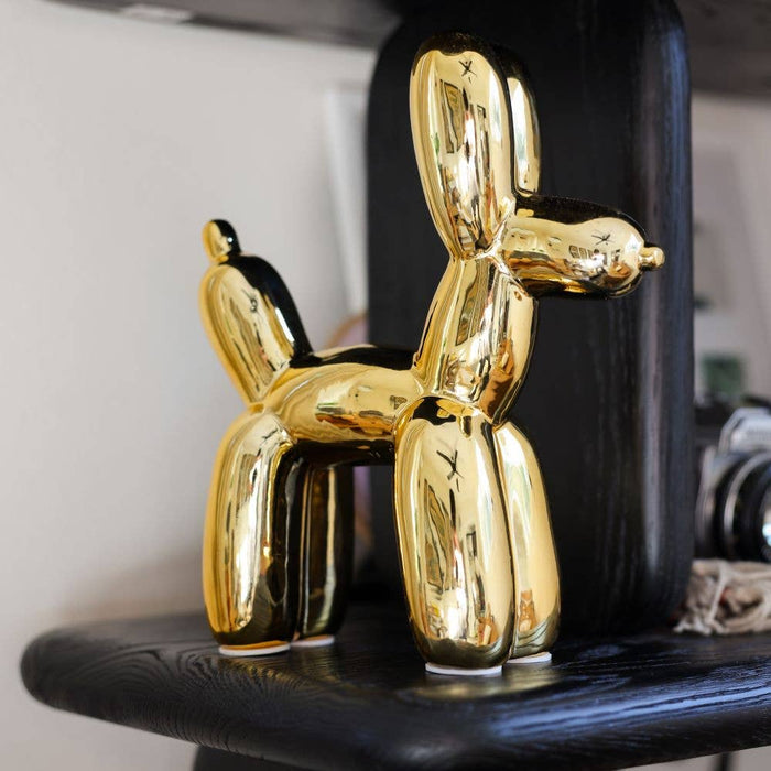 Metallic Gold Balloon Dog Sculpture
