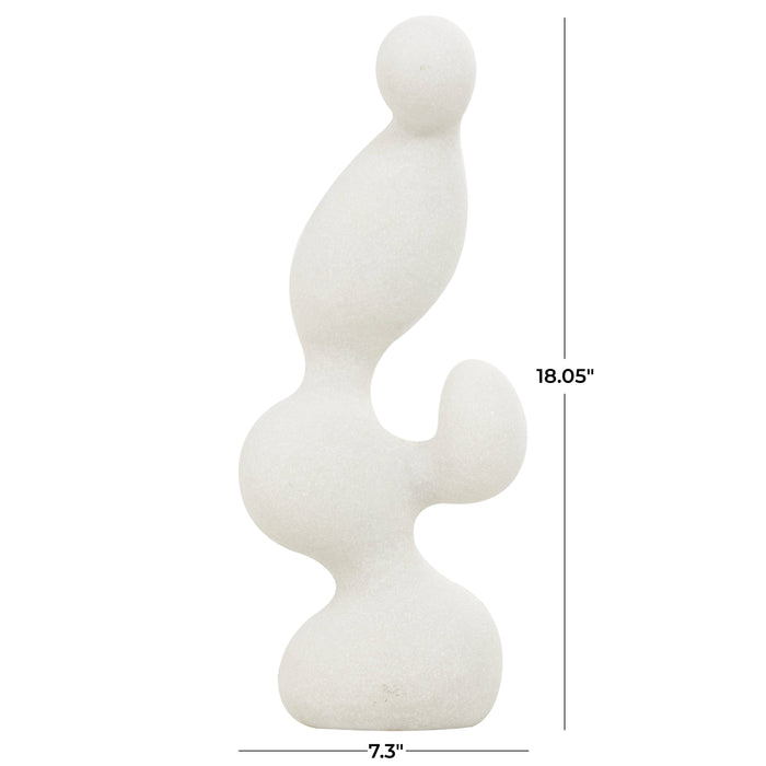 White Polystone Sculpture