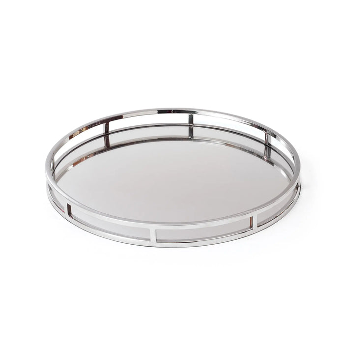 Silver Metal Round Tray