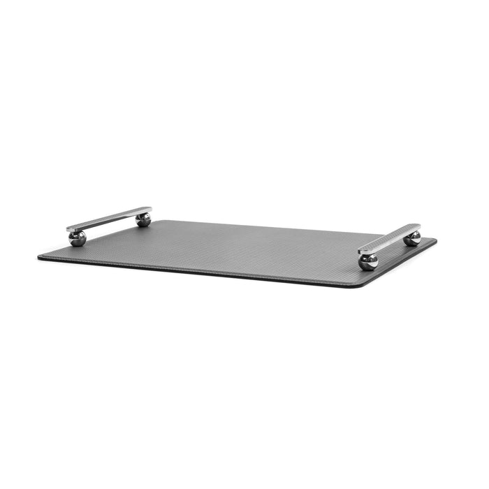 Pamphili Medium Black Tray With Chrome Handles