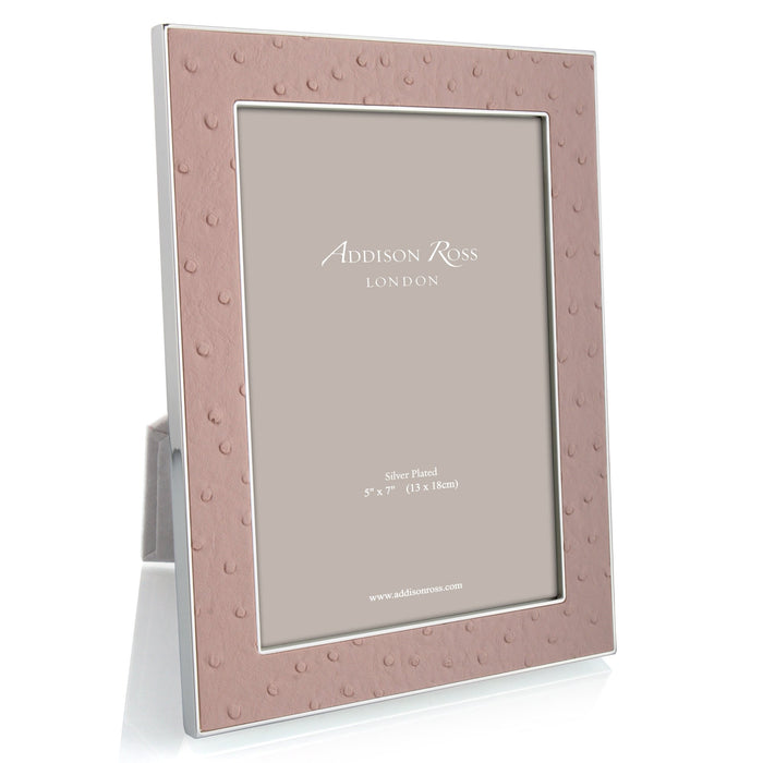 Faux Ostrich Blush Silver