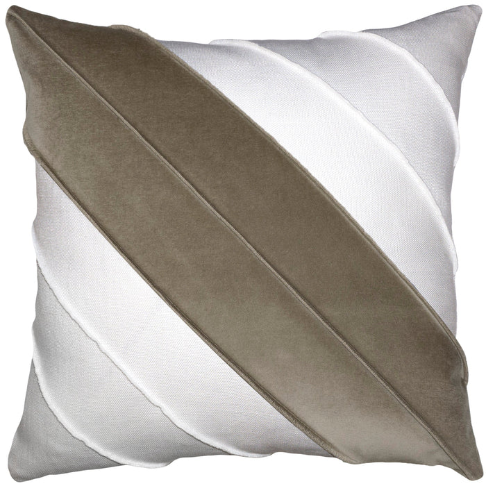 Westend Bone Asphalt Velvet  Pillow