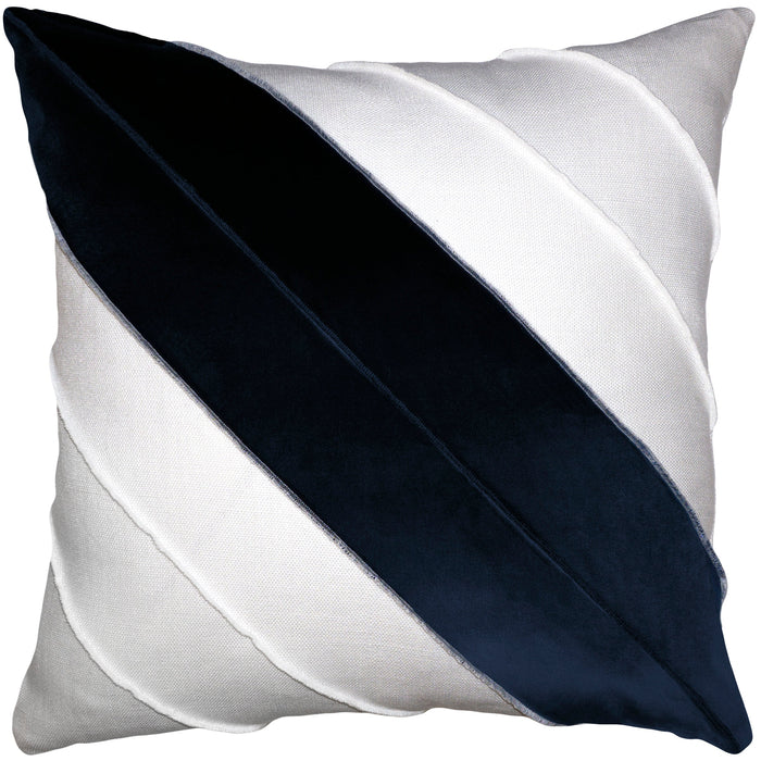 Westend Bone Indigo Velvet Pillow